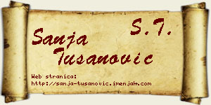 Sanja Tušanović vizit kartica